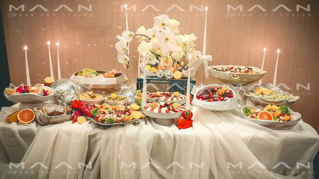 سفارش چیدمان میز مزه عروسی در تهران